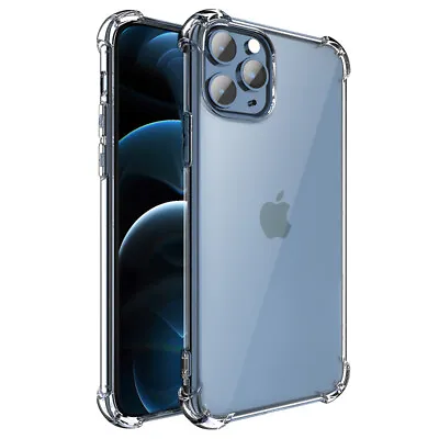 £3.35 • Buy CLEAR Shockproof Case For IPhone 14 12 13 PRO MAX MINI 11 XR XS 8 7 6 5 Silicone