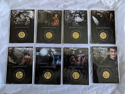 Harry Potter Gold Coin Card Set /10 Sdcc San Diego Comic Con Artbox Cc1-cc8 Rare • $99.99