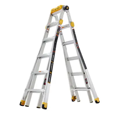 Aluminum Multi Position Ladder 23 Ft. Reach Project Top 375 Lbs. Load Capacity • $335.24