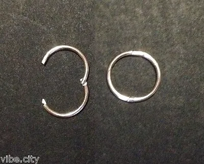 $10.99 • Buy Solid 925 Sterling Silver Hoop Sleepers Earrings: 5 Sizes!  Made In Australia!