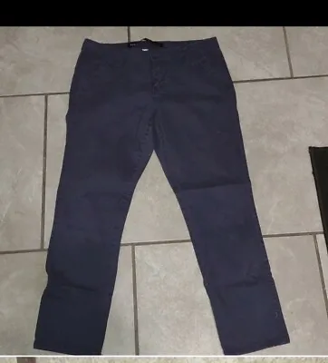 $8.99 • Buy Vintage Freestyle Revolution Mid Rise Pants Size 9 Blue Stretch Cotton