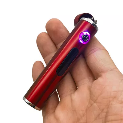 Dual Arc Plasma Electric Lighter USB Rechargeable Portable Smoke Lighters Red • $9.49