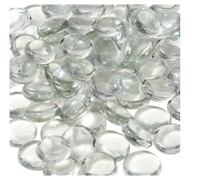 CLEAR Glass Pebbles Beads Vase Nuggets Wedding Mosaic Garden 25  50 Or 100 • £3.64