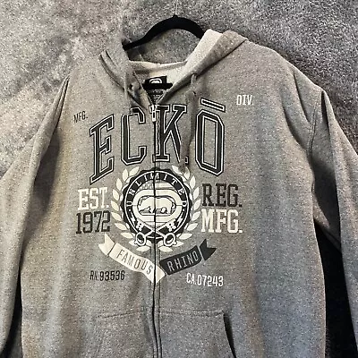 Ecko Unltd Hoodie Mens 2XL XXL Big Logo Graphic Sweater Baggy Y2K Skater Grunge • $29.88