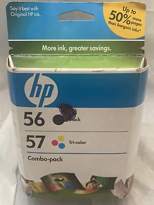 $18.99 • Buy Genuine HP 56 57 Ink Cartridge Combo For Printer-OEM INK-Expired All