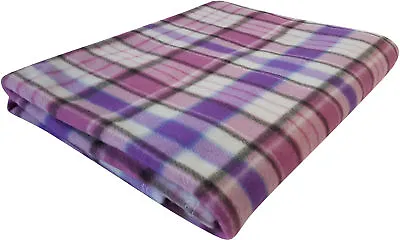 Tartan Fleece Blanket Sofa Throw Bed Throw Over Cover  EXTRA Large Sizes  • £7.99