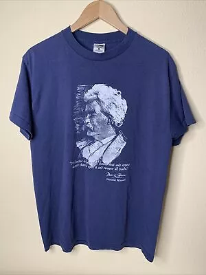Vintage Mark Twain Quote Shirt Mens Sz L Funny Author Writing Art Tee • $29.99