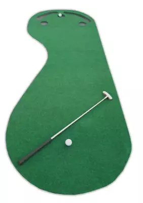 Incline Putting Green Par 3 Practice Golf Mat Mini Trainer Aid Indoor Out Home • $44.21