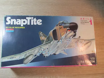 1/72 Monogram  SnapTite F-4 Phantom USAF Kit #1102 All Parts Some Assembled • $18.95