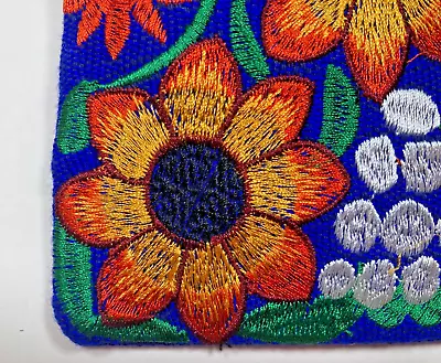 Wallet Embroidered Mexican Motif Flowers Lined Zip Closure NWOT • $12.67