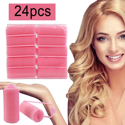 £5.49 • Buy 24x Soft Sponge Foam Roller 22mm Sleep In Curler Wave Twist Clips Holds Hair Kit