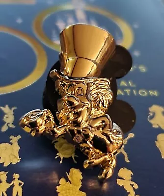 Disney Pin Mad Hatter 50th Anniversary Gold Statue Series 2 Free Shipping LR • $18