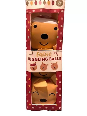 Festive JUGGLING BALLS Set Of 3 Soft Toys Bean Bags Christmas • $14.90