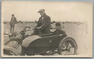 1920s VINTAGE MOTORCYCLE ANTIQUE REAL PHOTO POSTCARD RPPC • $39.99