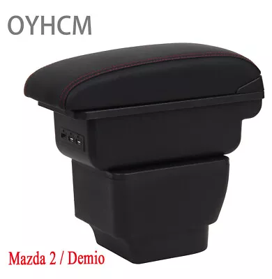 OYHCM Armrest Console For Mazda 2 / Demio  2006-2019 Double Layer Arm Rest • $56.99