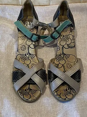 £14 • Buy Fly London Wedge Sandals Size Uk Size 4 