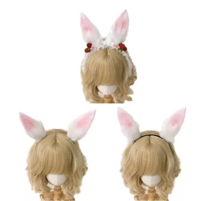 Ears Headband Plush Rabbit Ears Hair Clips For Costume Cosplay • $8.20