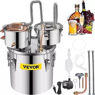 VEVOR 3 Gal Alcohol Still Water Alcohol Distiller Whiskey Still Wine Making Kit • $72.99