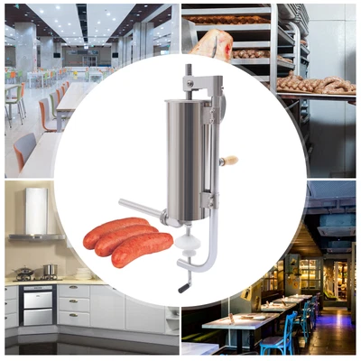 $75 • Buy 3L Sausage Filler Stuffer Commercial Meat Sausage Maker Machine With 8 Nozzles