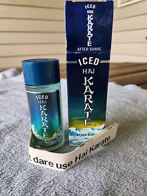 Vintage 1960’s Hai Karate Iced 4 Oz. After Shave NIB • $65