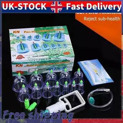 12pcs Chinese Medical Vacuum Body Cupping Therapy Cups Massage Relaxation Tool • £11.02