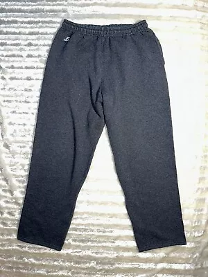 VTG Russell Athletic Gray Sweatpants M Drawstring Adjustable Jogger Y2K Gym • $16.99