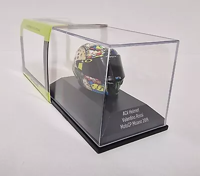 MINICHAMPS 1:8 Valentino Rossi 46 Model Helmet AGV Motogp Misano 2019 Diecast • £33.12