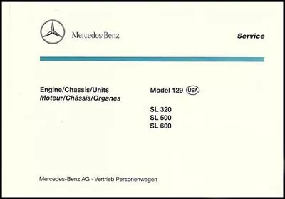 Mercedes 129 Sl500 Sl320 Sl600 Parts Manual Owners Book  • $59.95