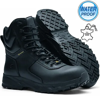 Mens Work Safety Steel Toe Cap Military Army Combat Ankle Hiker Shoes Boots Size • £24.95