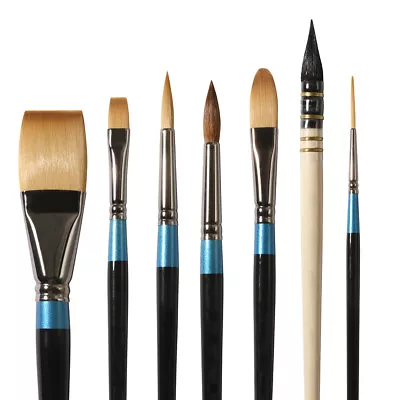 £7.49 • Buy Daler Rowney Aquafine Watercolour Paint Brushes In Assorted Shapes And Sizes