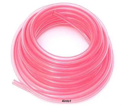 Helix Clear Red / Pink 1/4  (6mm) Polyurethane Fuel Line - 5' Feet • $24.95