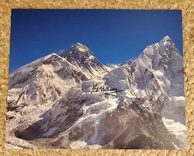 Edmund Hillary Signed Autographed Color Mt. Everest Photo  • $495
