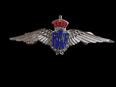 British Royal Air Force Military Wings Badge 3 1/4  Double Post Metal Pin  • $14.95