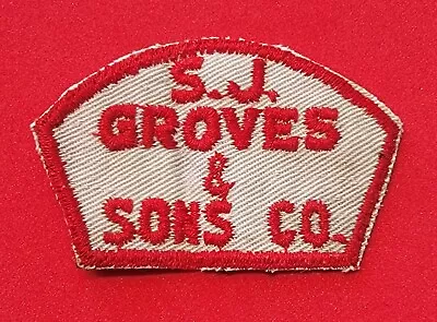 S.j. Groves And Sons Co. Employee Badge Patch Vintage  • $29.99