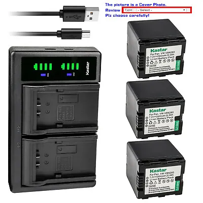 Kastar Fully Decoded Battery LTD2 USB Charger For Panasonic VW-VBN260 VBN260 • $9.99