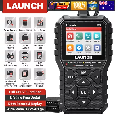 LAUNCH CR529 OBD2 Auto Scan Scanner EOBD Car Code Reader Check Engine Tool • $69.99