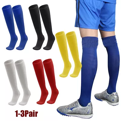 Men Sport Breathable Long High Knee Football Socks Footy Soccer Baseball Hockey • $7.99