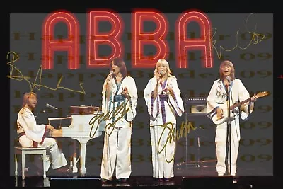 ABBA  Beautiful 7X5 Signed Agnetha Fältskog Björn Ulvaeus Benny Andersson Ann • £5.99