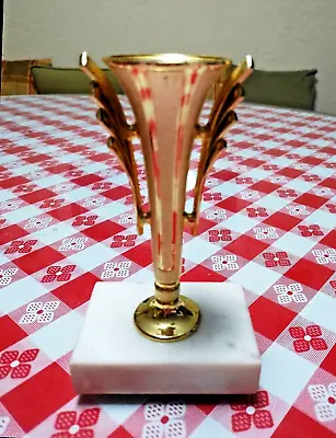 Generic Deco Style Loving Cup Trophy On Marble Base 5.25” Tall • $2.50