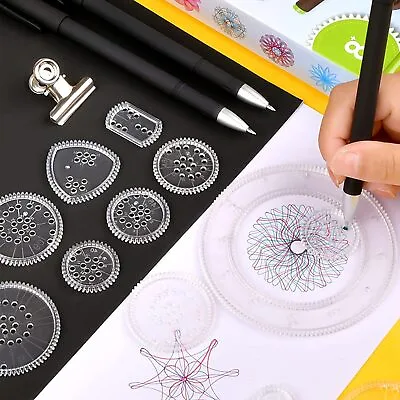 £8.98 • Buy 27pc Drawing Spirograph Set Painting Magic Spiral DIY Color Track Kit Deluxe Set