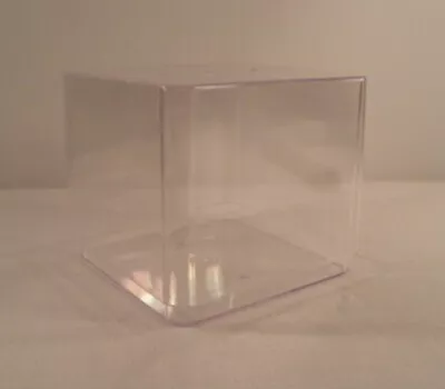 Vintage WANDAS BREAD BOX 7 X7 X6  Clear Plastic Cube In Two Pieces With Airholes • $20