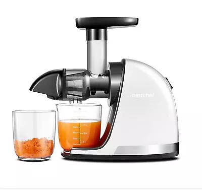 AMZCHEF Juicer Machines - Cold Press Slow Juicer - Masticating Juicer For Whole • £55.99