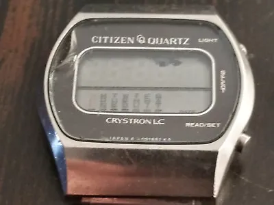 $15 • Buy Vingtage 1970's Citizen 40-2273 Crystron LC Quartz Watch LCD DIGITAL