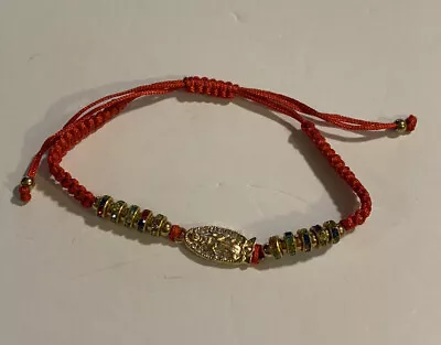 Red Protection Bracelet Virgin Mary Adjustable Virgen De Guadalupe Pulsera • $7.99