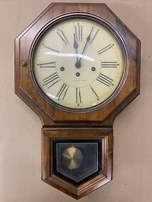 Antique Vintage Verichron Regulator Wall Clock PARTS ONLY UNTESTED • $55