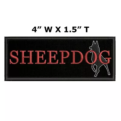 SHEEPDOG Embroidered Hook Loop Patch Canine Pet K-9 Badge Tag Military Applique • $4.99