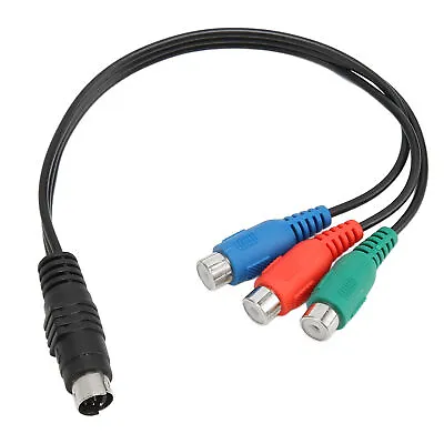 Adapter Cable 3ft Free Bend S Video 7 Pin Male To 3RCA Female Plug And Play • £4.10