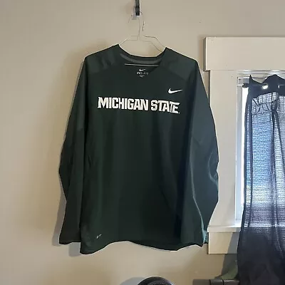 Nike Dri-Fit XL Michigan State Spartans Pullover Jacket Spell Out • $19.99