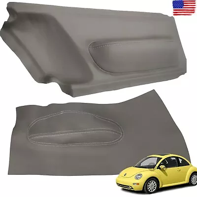 For Volkswagen Beetle 98-10 Door Panel Insert Cards Leather Synthetic Gray • $14.98