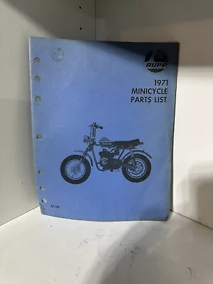 1971 Rupp Mini Cycle Mini Bike Parts List Oem Book • $18